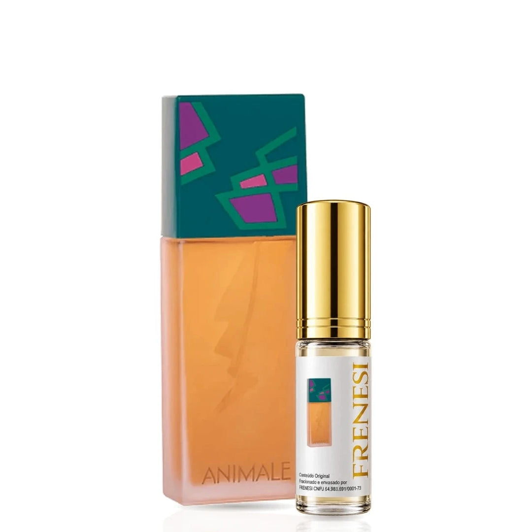 Animale Eau de Parfum, de Animale, ao lado do decant da Frenesi