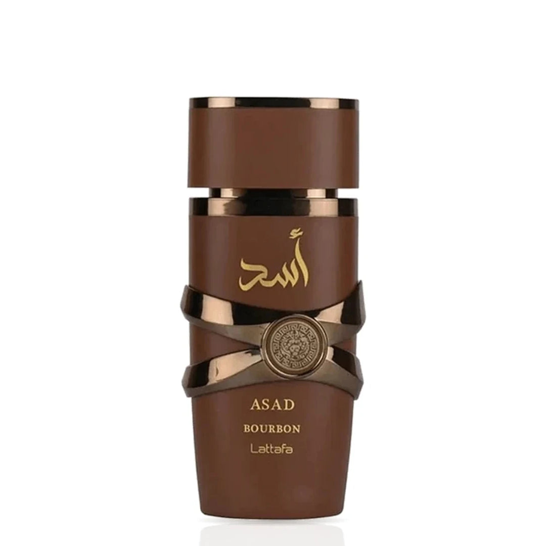 Asad Bourbon Eau de Parfum, de Lattafa, frasco original