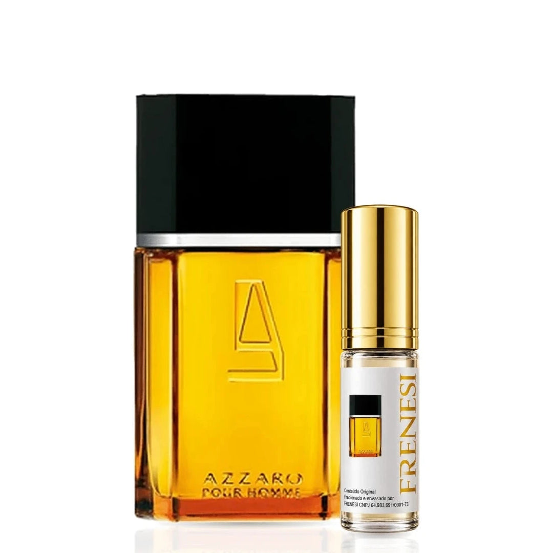 Azzaro Eau de Toilette, de Azzaro, ao lado do decant da Frenesi
