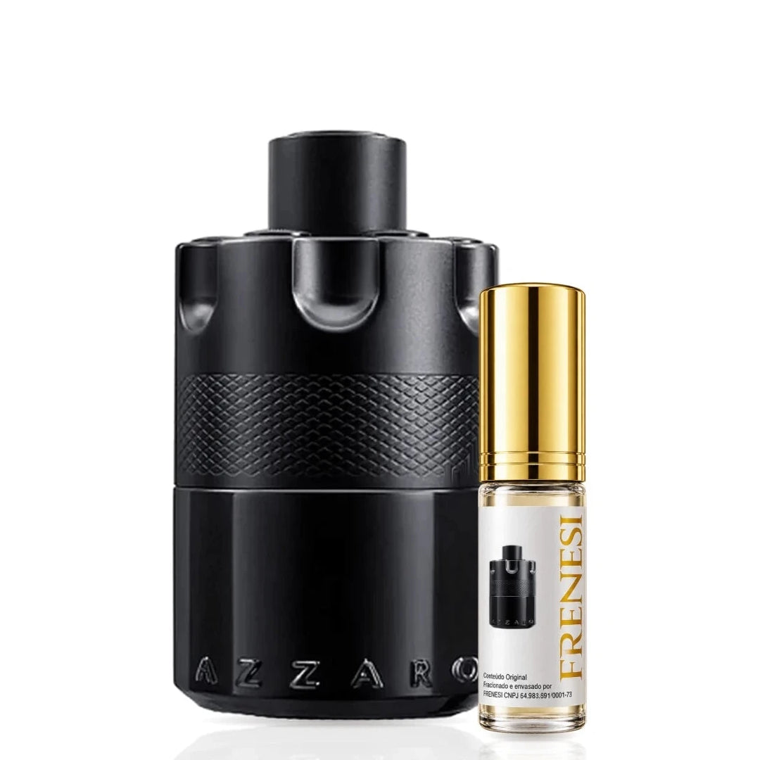 Azzaro The Most Wanted Eau de Parfum Intense, de Azzaro, ao lado do decant da Frenesi