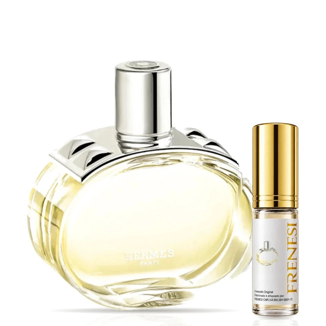 Barénia Eau de Parfum, de Hermès, ao lado do decant da Frenesi