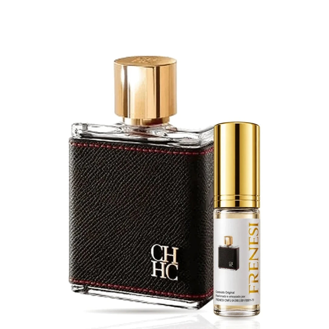 CH Eau de Toilette, de Carolina Herrera, ao lado do decant da Frenesi