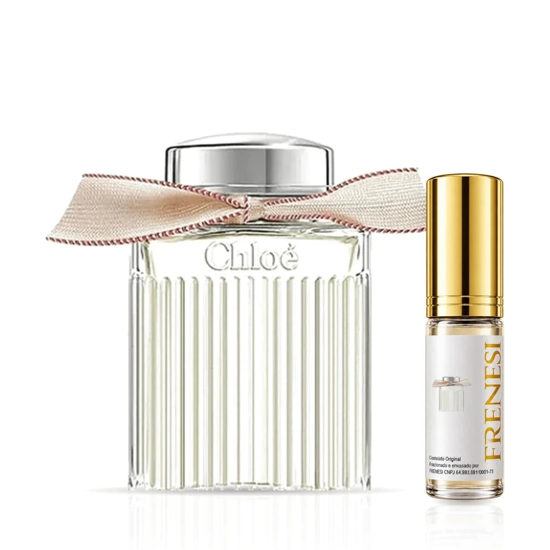 Chloé Lumineuse Eau de Parfum, de Chloé, ao lado do decant da Frenesi