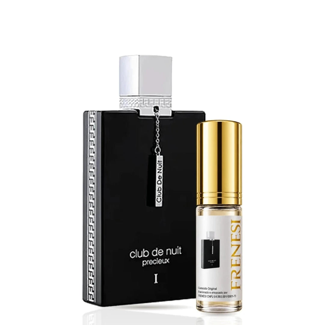Club de Nuit Precieux I Extrait de Parfum, de Armaf, ao lado do decant da Frenesi