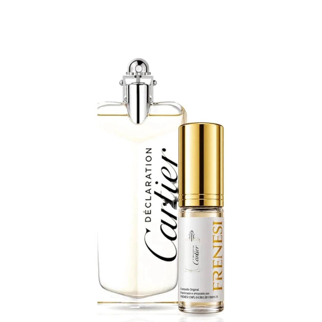 Déclaration Cartier Eau de Toilette, de Cartier, ao lado do decant da Frenesi