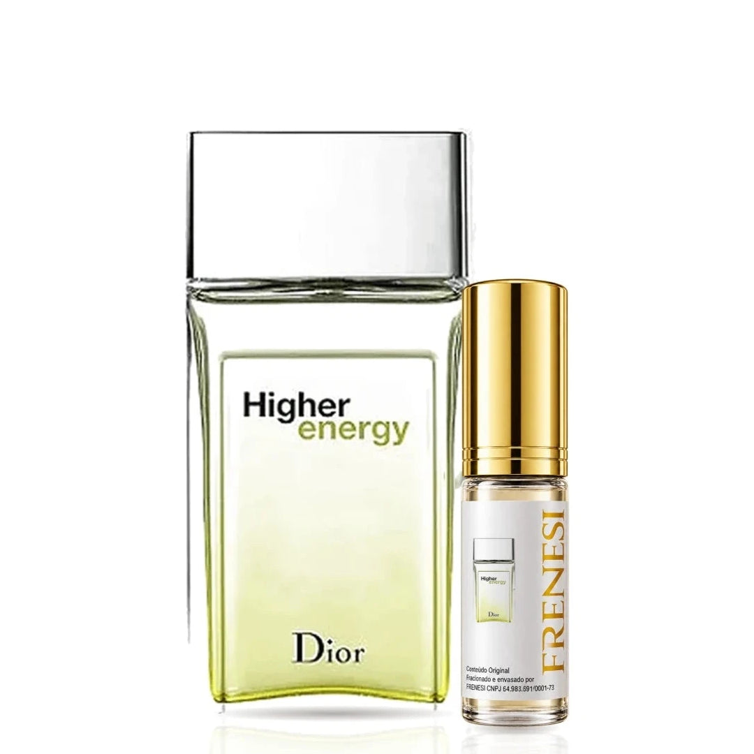 Higher Energy Eau de Toilette, de Dior, ao lado do decant da Frenesi