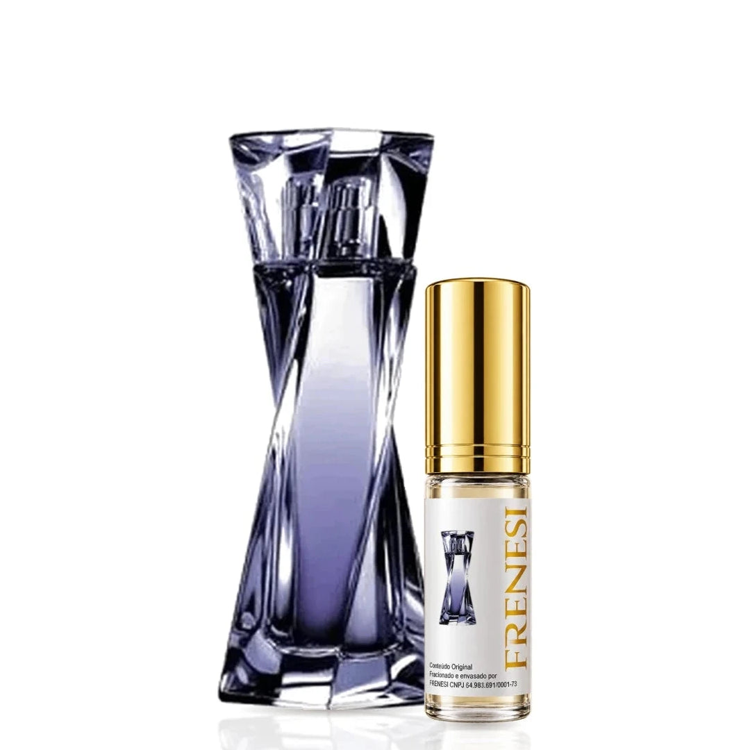 Hypnôse Eau de Parfum, de Lancôme, ao lado do decant da Frenesi