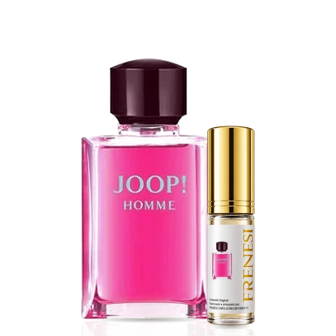 Joop! Homme Eau de Toilette, de Joop!, ao lado do decant da Frenesi