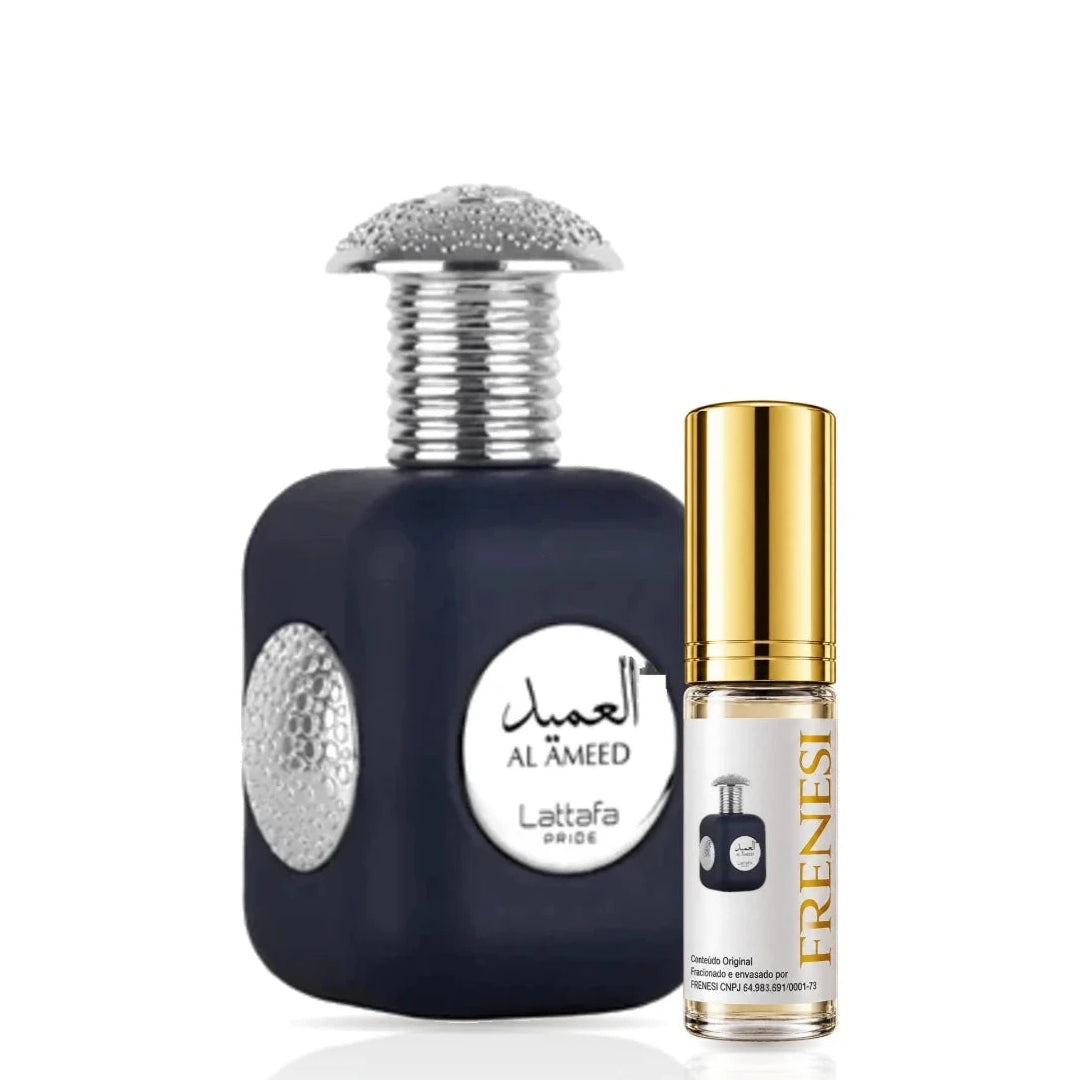 Lattafa Al Ameed Eau de Parfum, de Lattafa, ao lado do decant da Frenesi