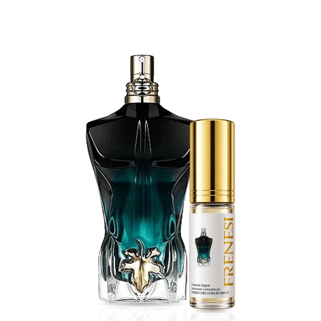Le Beau Le Parfum Eau de Parfum, de Jean Paul Gaultier, ao lado do decant da Frenesi