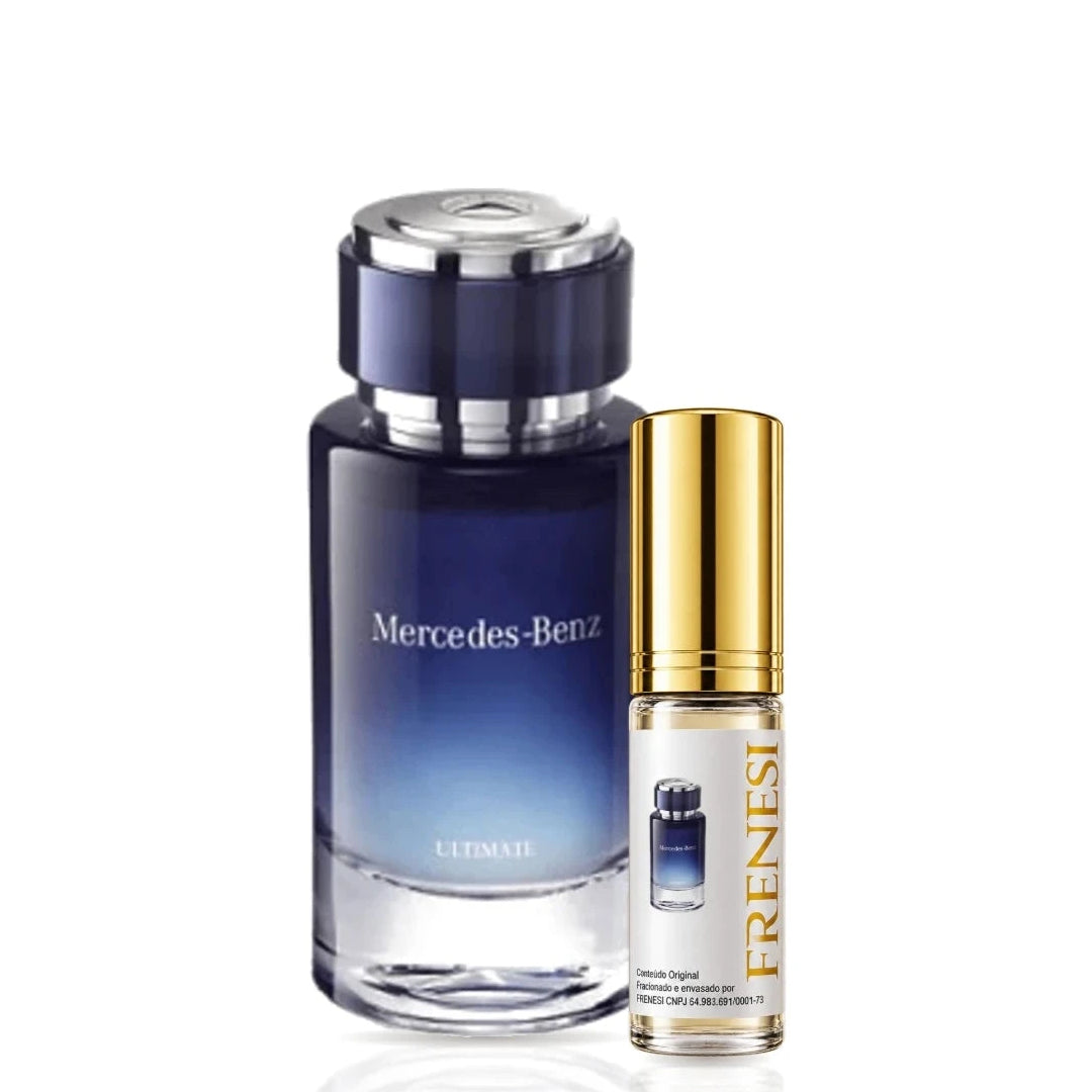 Mercedes-Benz Ultimate Eau de Parfum, de Mercedes Benz, ao lado do decant da Frenesi