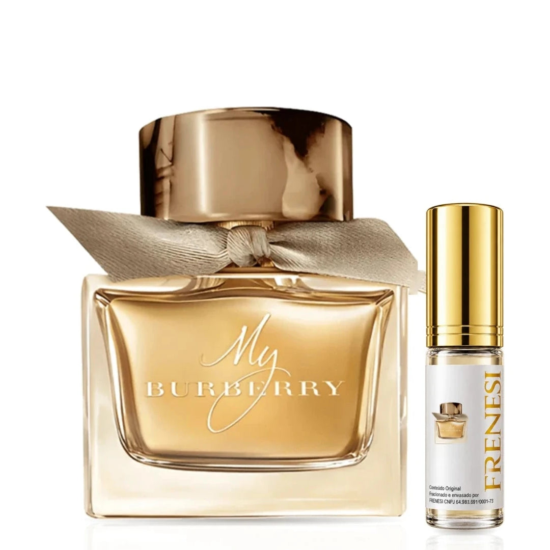 My Burberry Eau de Parfum, de Burberry, ao lado do decant da Frenesi