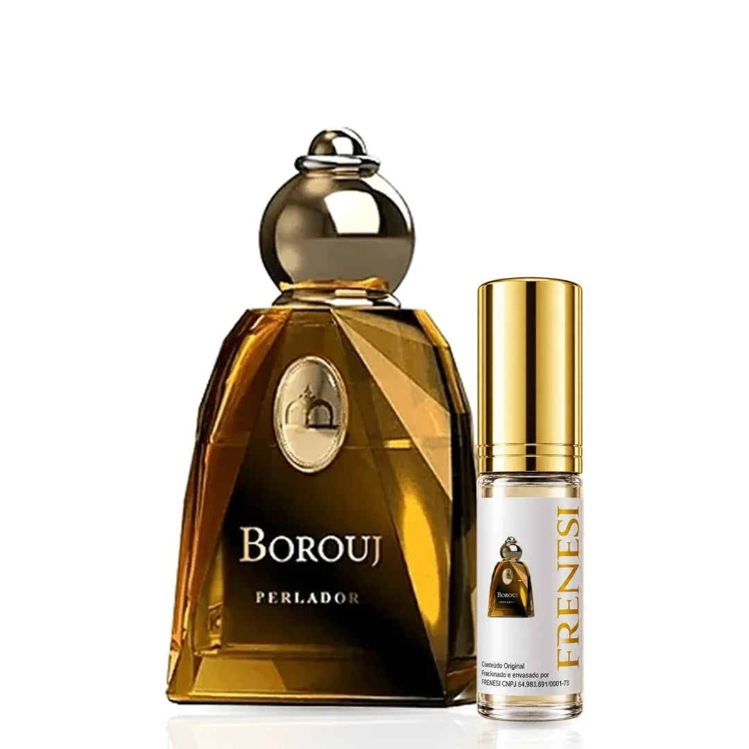 Perlador Borouj Eau de Parfum, de Borouj, ao lado do decant da Frenesi