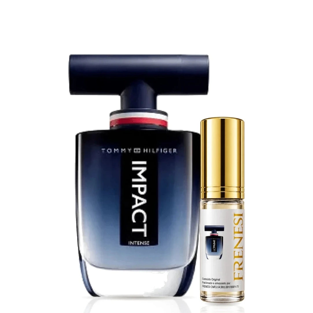 Tommy Hilfiger Impact Intense Eau de Parfum, de Tommy Hilfiger, ao lado do decant da Frenesi