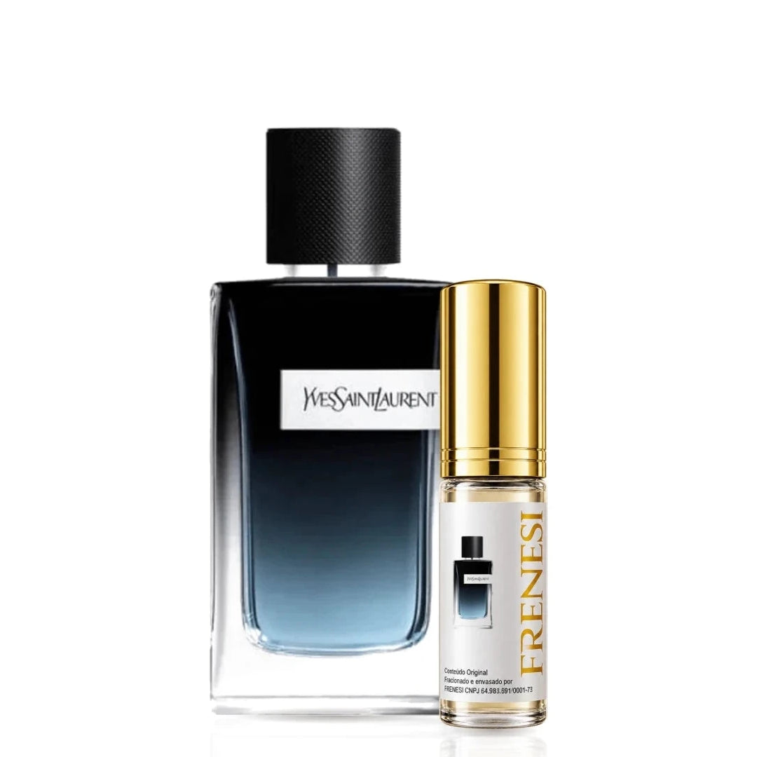Y Yves Saint Laurent Eau de Parfum, de Yves Saint Laurent, ao lado do decant da Frenesi