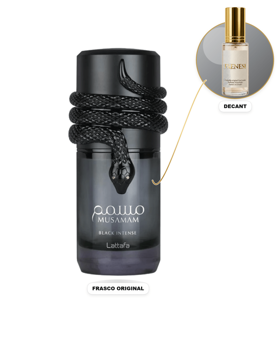 Musamam Black Intense Unissex Eau de Parfum (Decant) - FRENESI